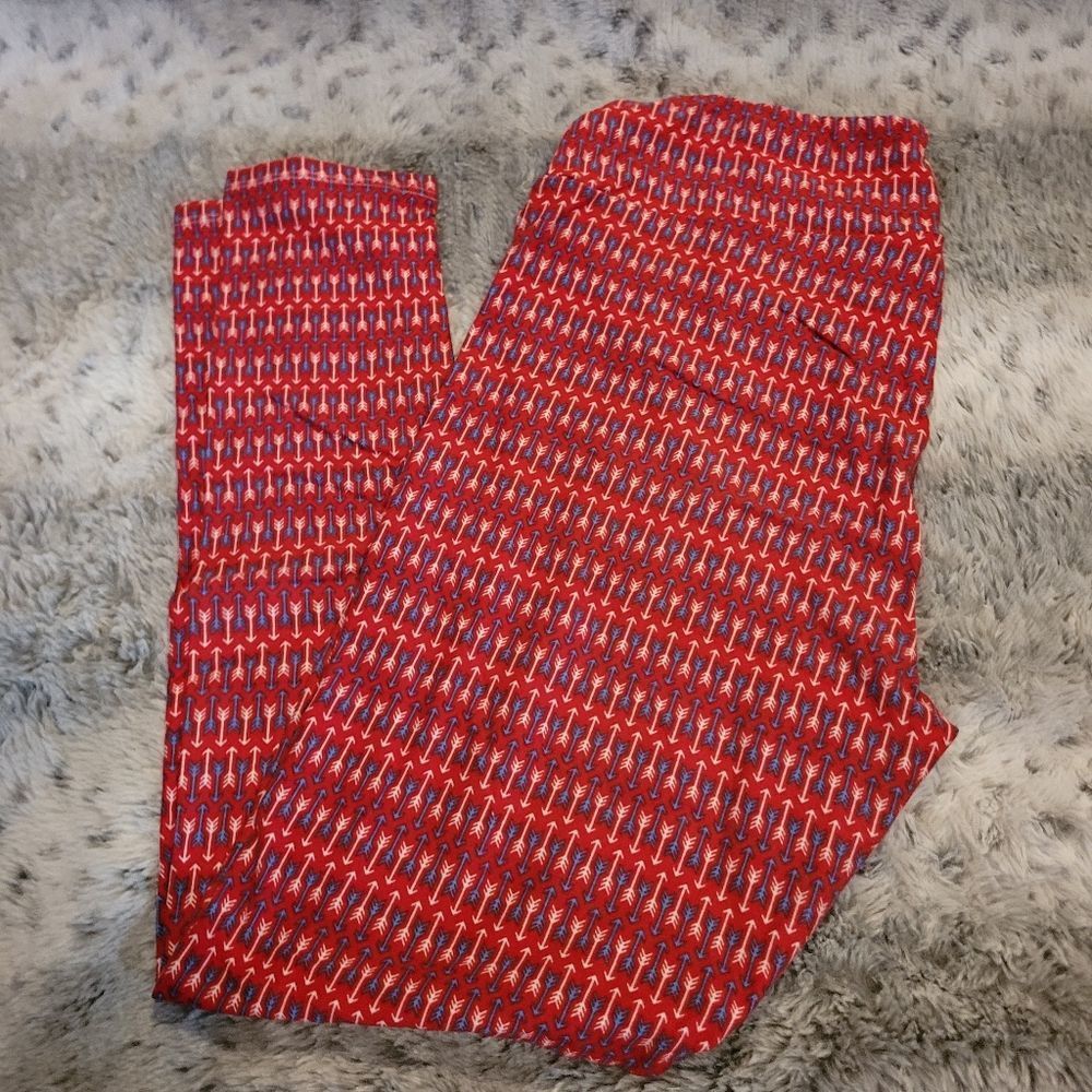 Rare design- LULAROE TALL & CURVY LEGGINGS • EUC - Picture 1 of 2